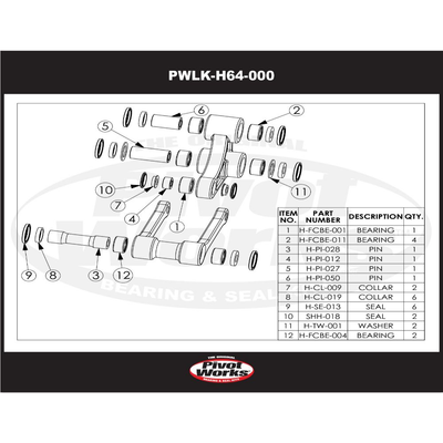 Linkage Rebuild Kit ad. Honda  CRF 250X 2004-2005
