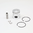 Piston kit ad. Malossi Piaggio Typhoon D.47,8 2 rings