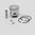Piston kit ad. Malossi Yamaha D. 48 2 rings
