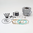 Cylinder kit ad. Derbi Senda Euro-2 a 96 cc. D.52 (12) (stroker 44,9)(1ring)(head 2pz)
