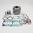 Cilindro ITALKIT ad. KTM  125 SX 16-22 Piston Cabeza Plana (2 seg.) D. 54