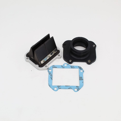 Reed Valve Double Prism, VETRONITE reeds ad. Rotax Kart 125 (MAX DD2) RACING with pipe 90º