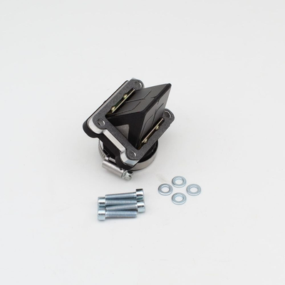 Reed Valve, Double CARBON reeds with rubber manifold for Dellorto carb & diffuser